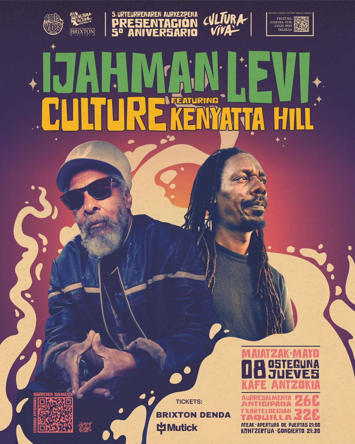 IJAHMAN LEVI + CULTURE feat. Kenyatta Hill live BILBAO