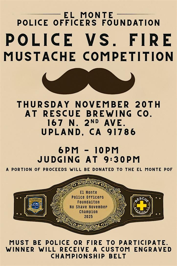 Police vs. Fire Mustache Competition