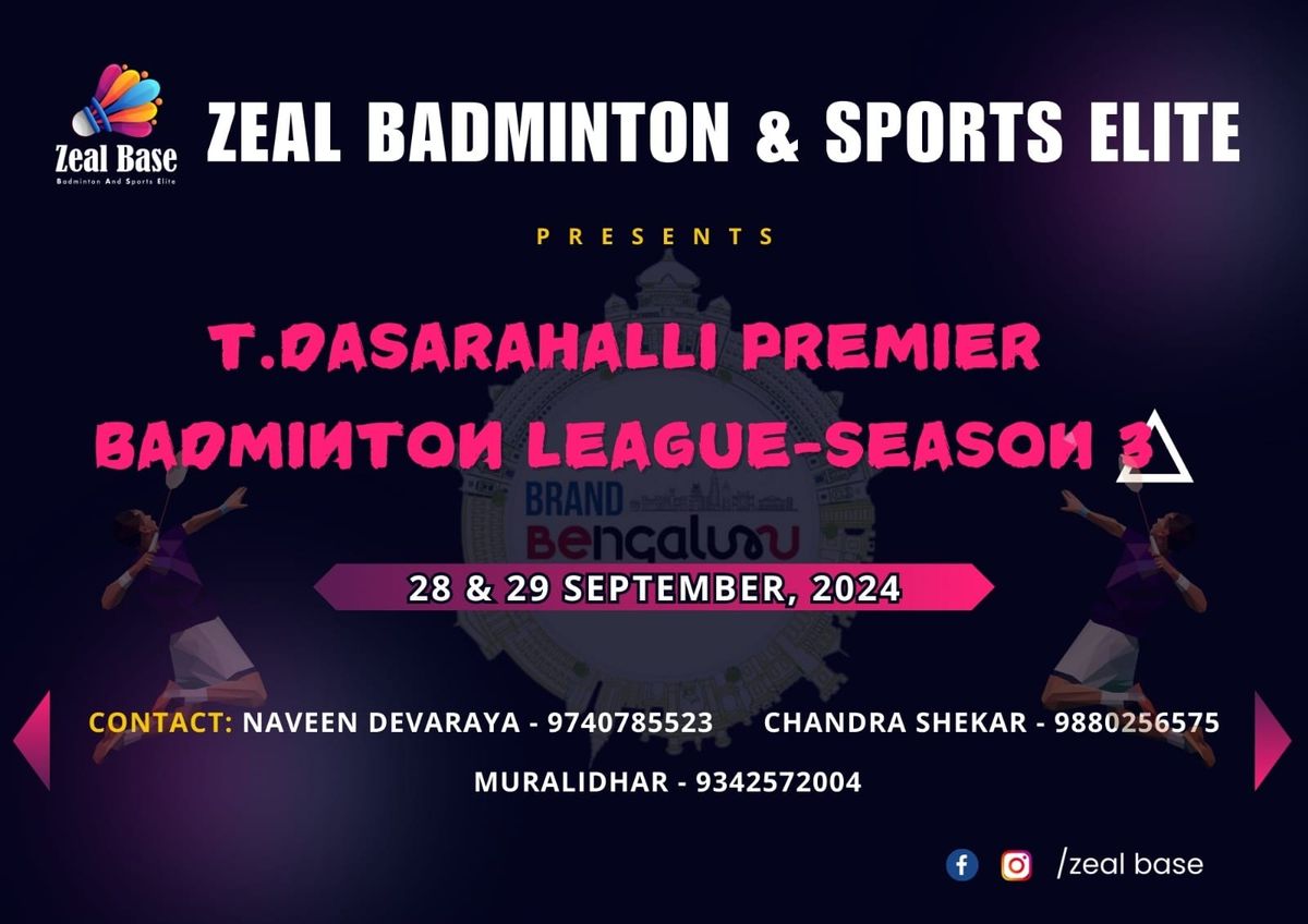 T. Dasarahalli Premier Badminton League 2024