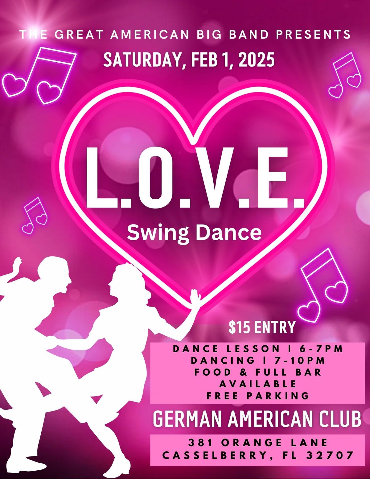 L.O.V.E. Swing Dance Feb 1st!