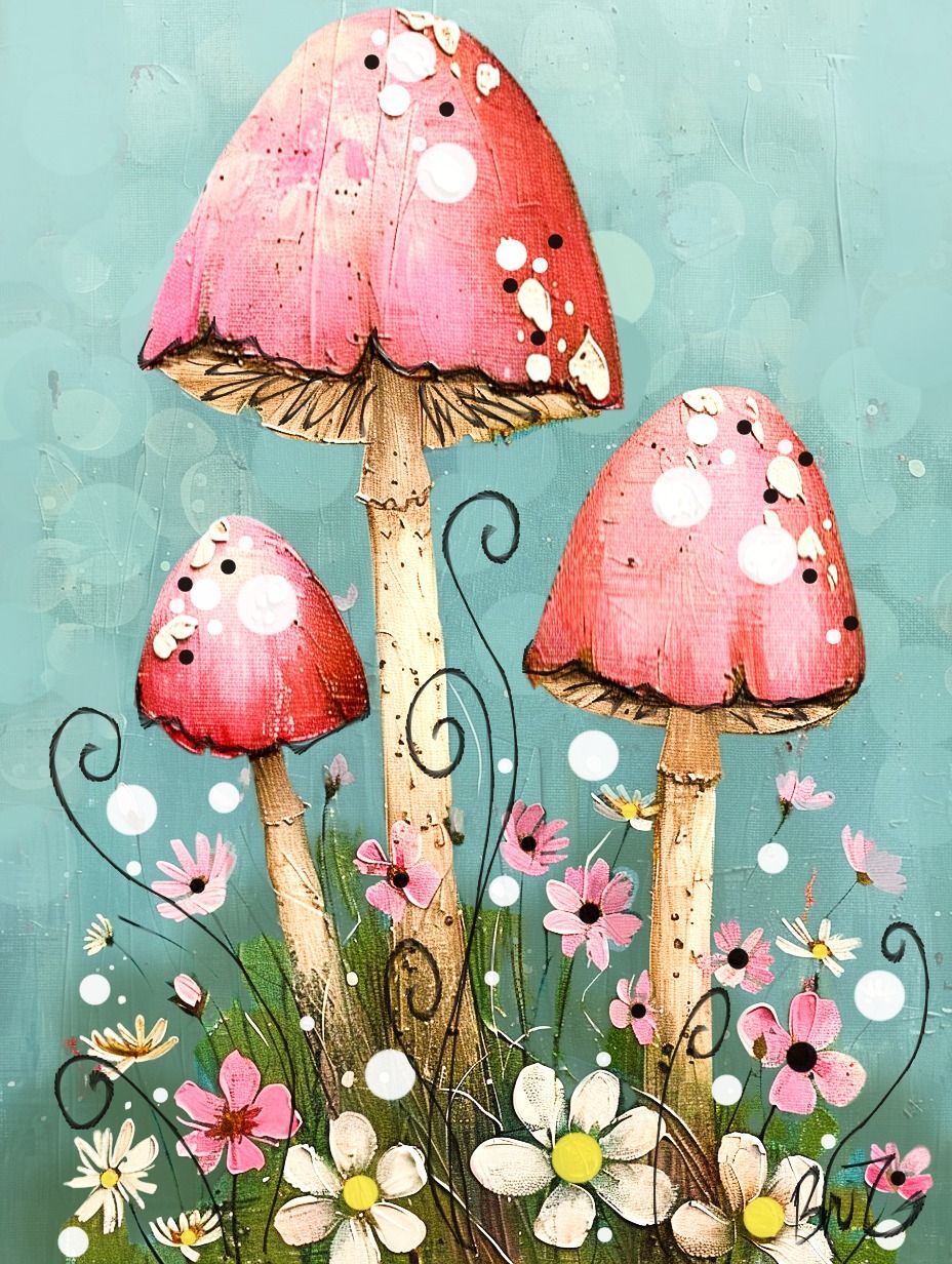 Canvas Paint: \u201cMushroom Meadow!\u201d