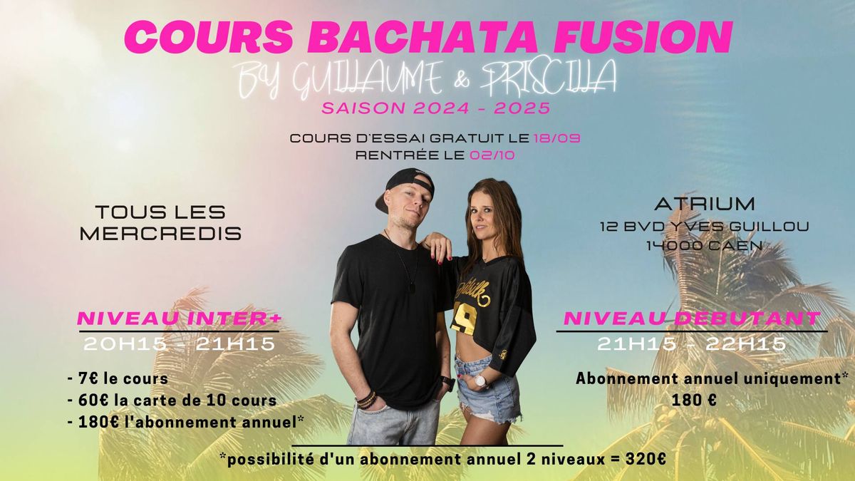 Cours d'essai Bachata Fusion - D\u00e9butant et Inter +