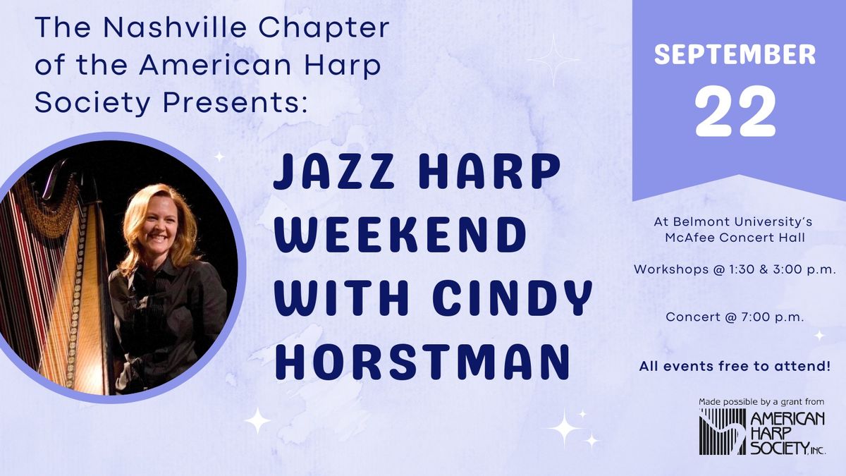 Jazz Harp Concert with Cindy Horstman