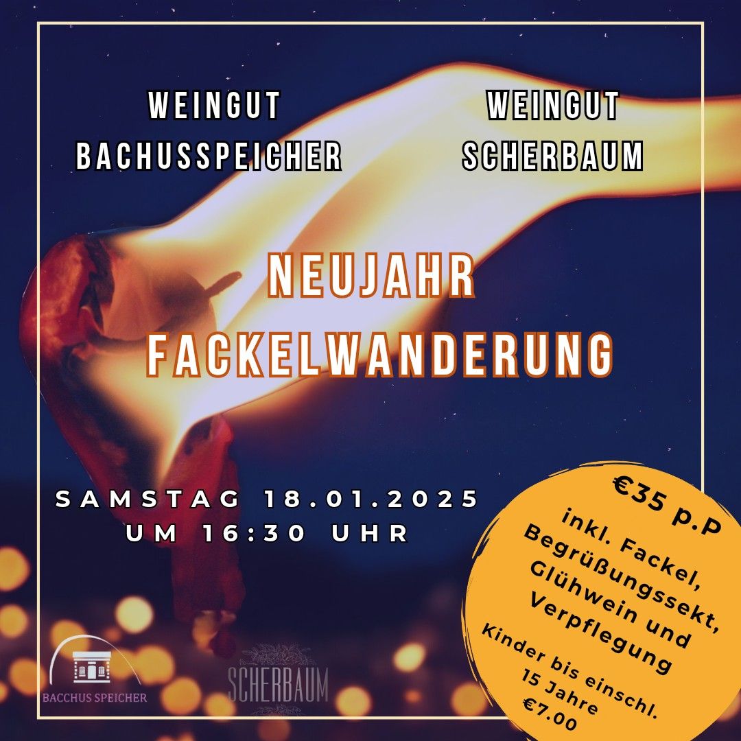 Neujahr Fackelwanderung