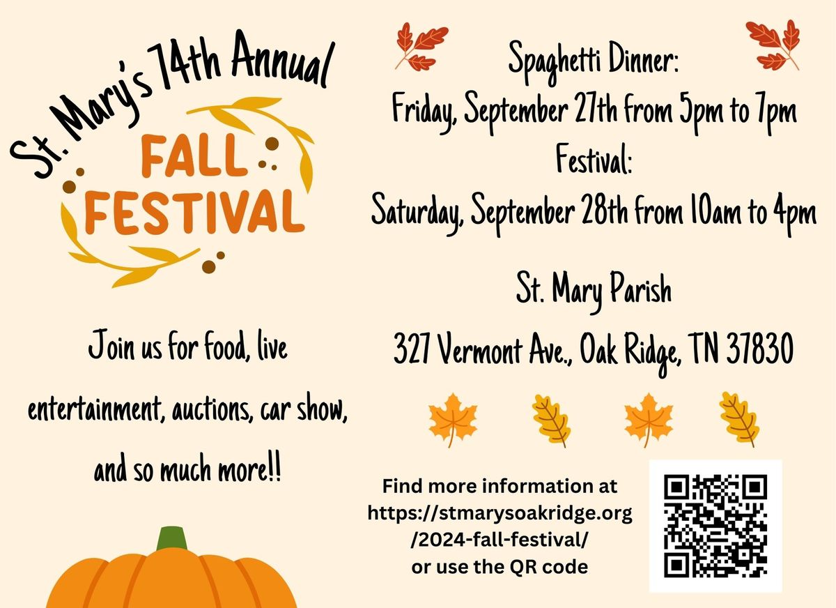 St. Mary's 74th Annual Fall Festival