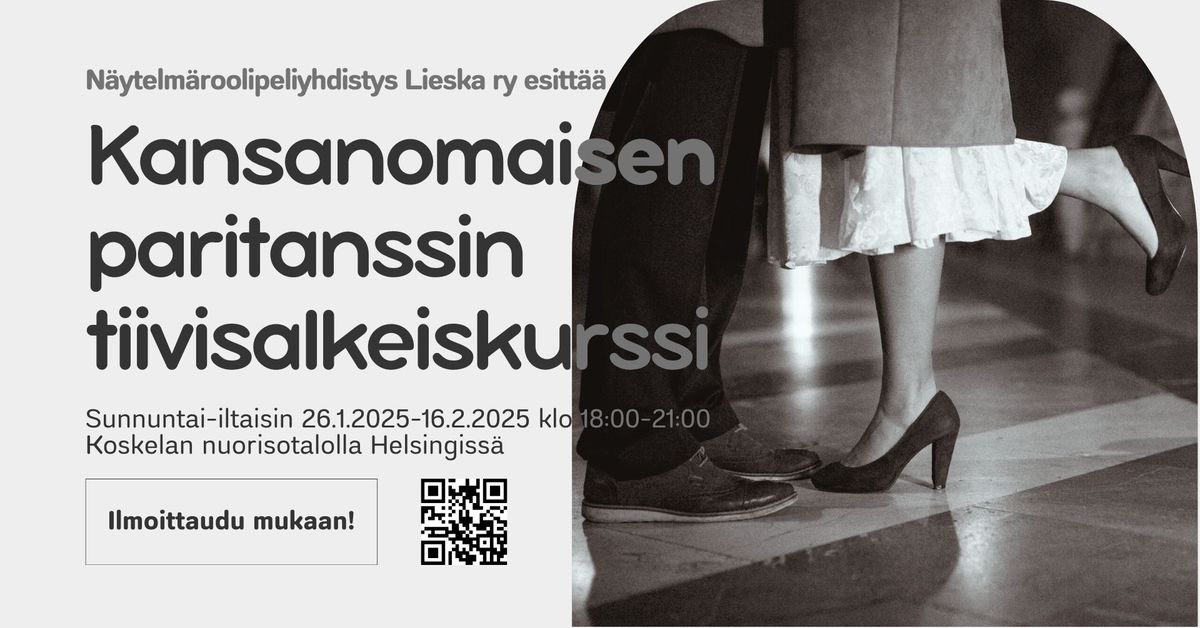 Kansanomaisen paritanssin tiivisalkeiskurssi