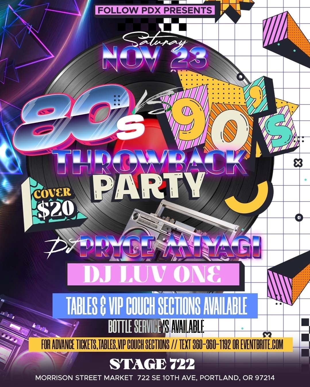 80s VS 90s Sagittarius Throwback Party 