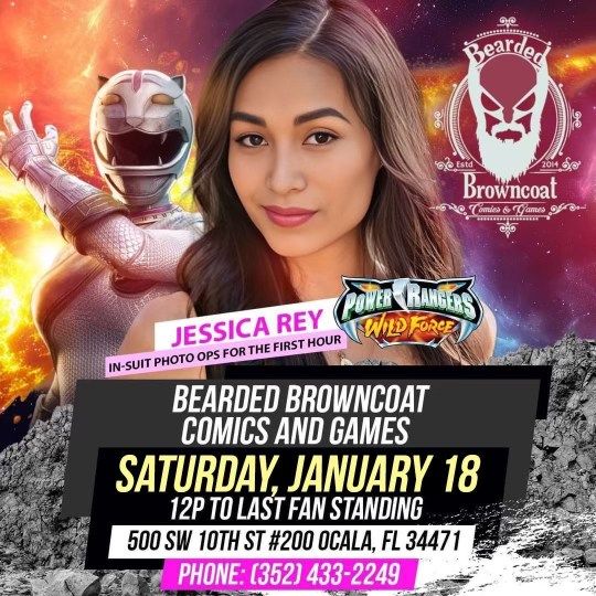 Jessica Rey the White Wild Force Power Ranger meet and greet!