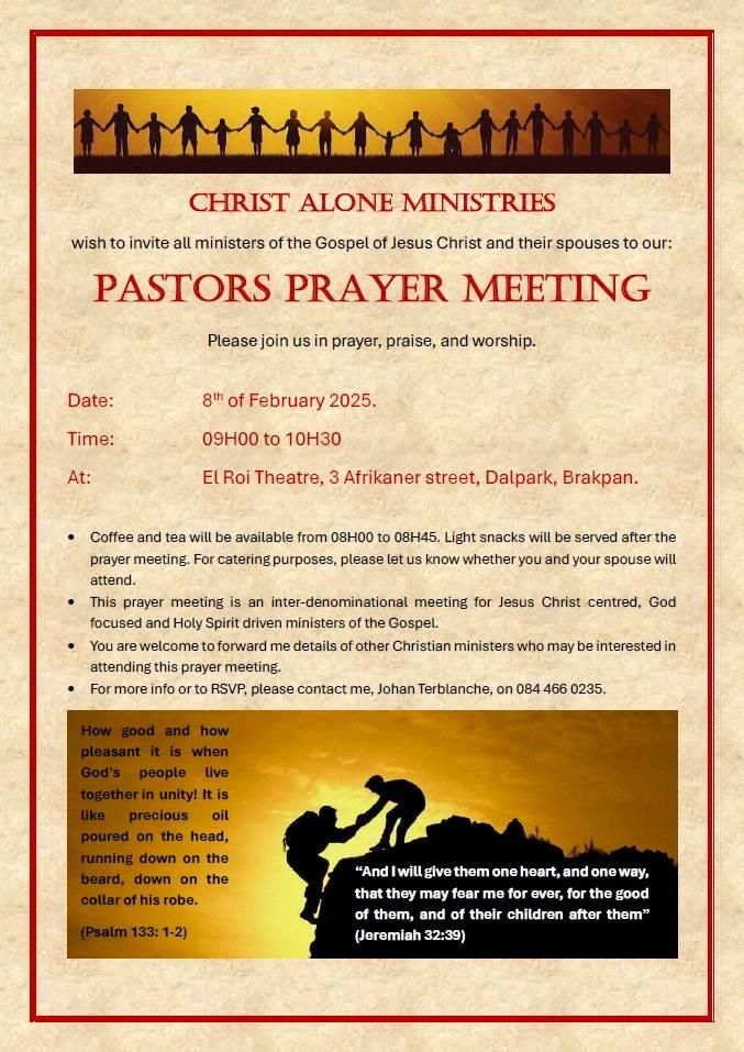 Pastors prayer meeting