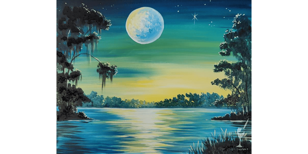 Moonlit Lake Calm - Paint and Sip in Denver | Classpop!\u2122