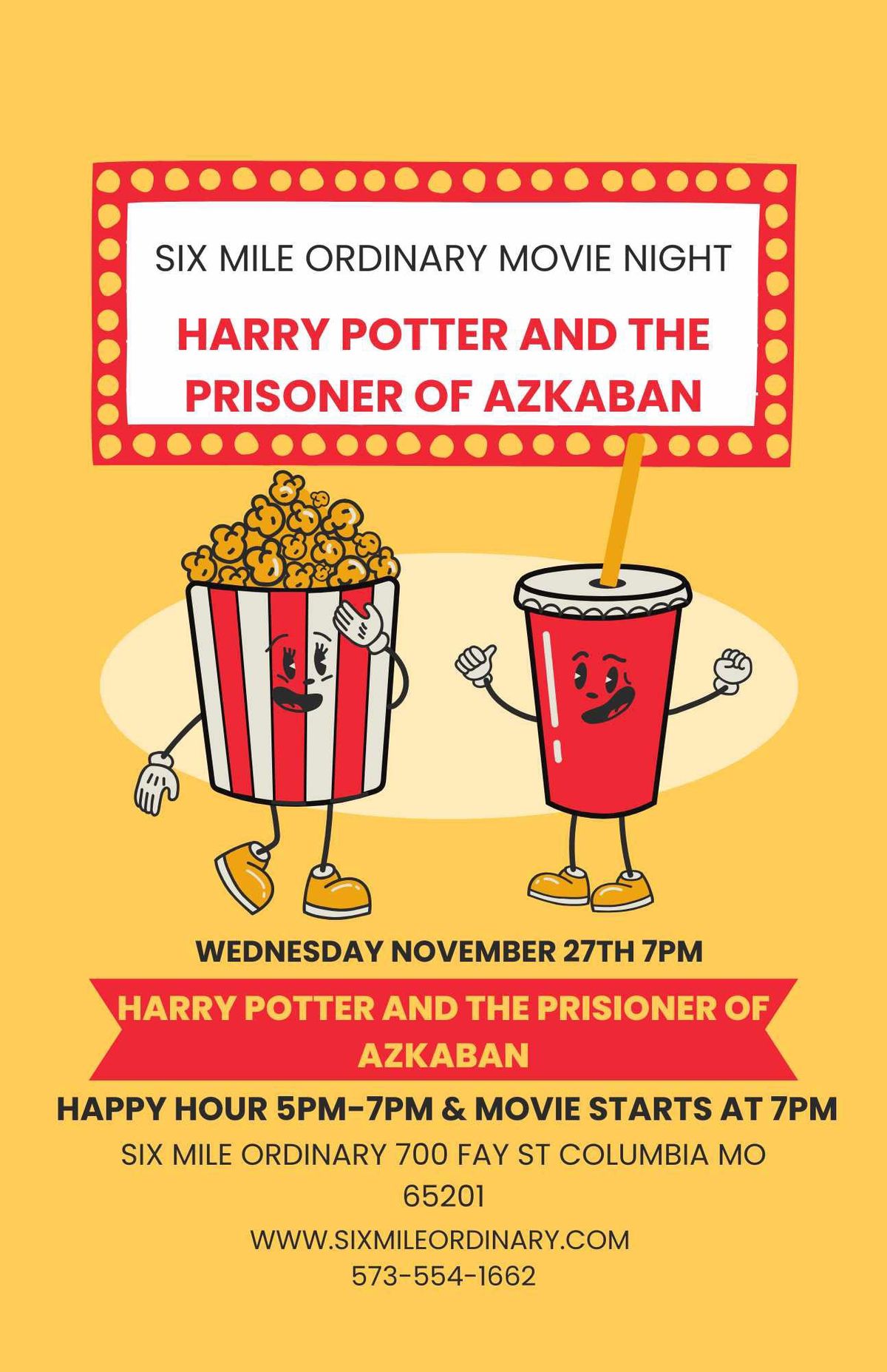 \u201cHarry Potter And The Prisoner Of Azkaban\u201d Presented At Six Mile Ordinary Tasting Room 