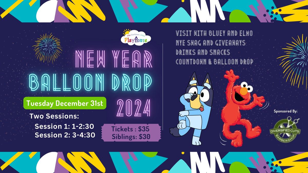 New Year Balloon Drop! with Bluey & Elmo - Session 1