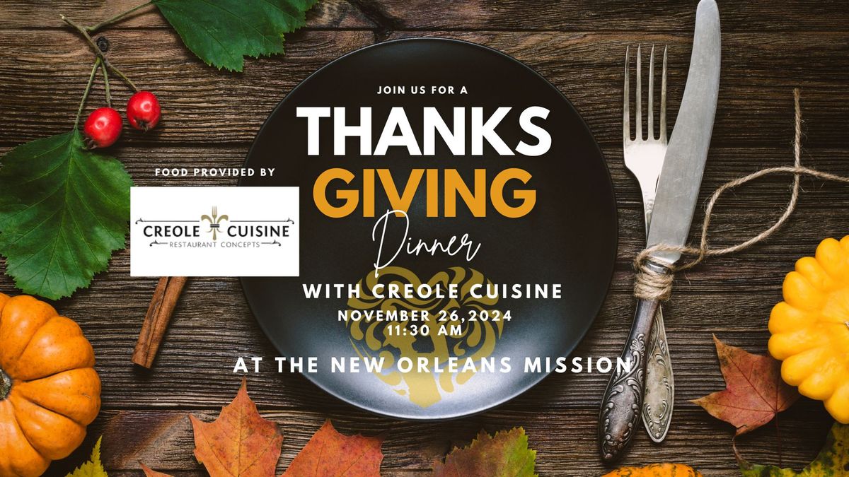 Thanksgiving Dinner with Creole Cuisine