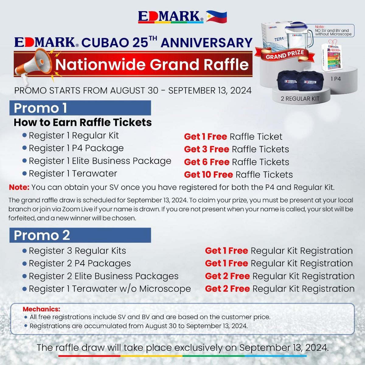 Edmark Cubao 25th Anniversary Grand Raffle