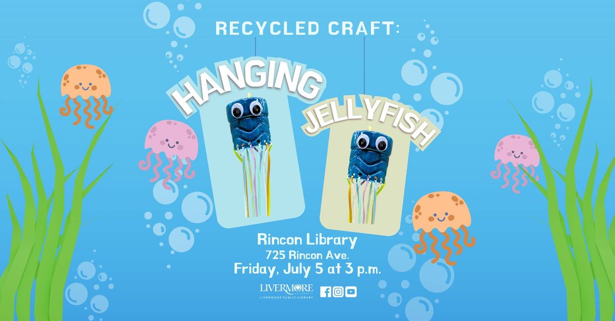 Hanging Jellyfish Recycled Craft for Kids at Rincon Library