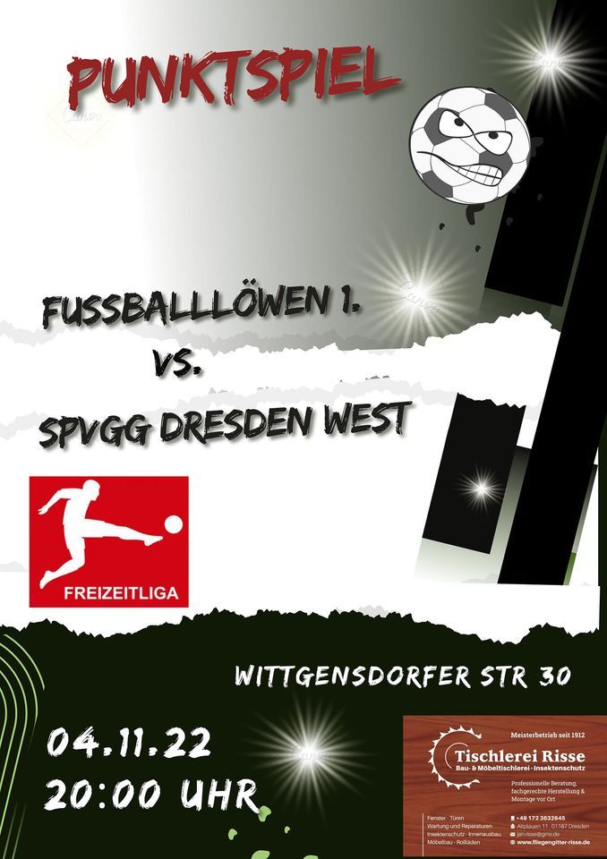 Fussballl\u00f6wen 1. Vs. SpVgg Dresden West