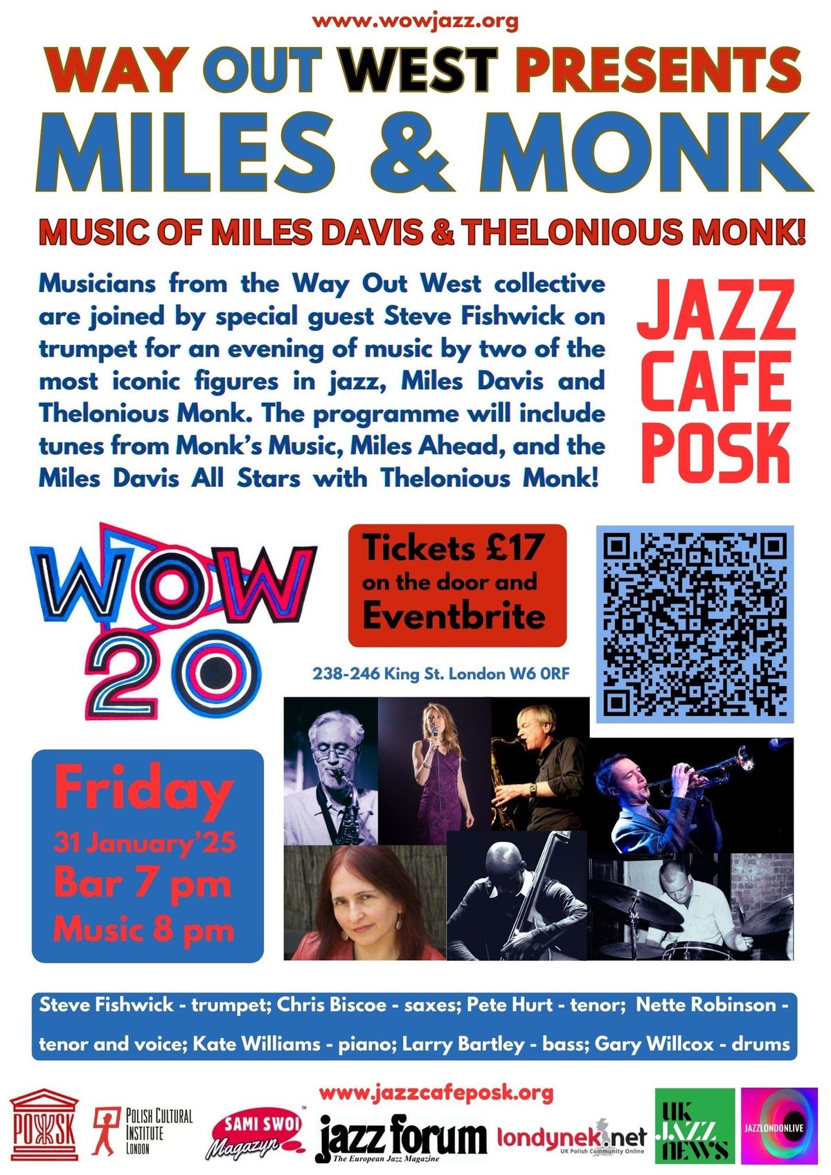 WAY OUT WEST PRESENTS MILES & MONK: MUSIC OF MILES DAVIS & THELONIOUS MONK!