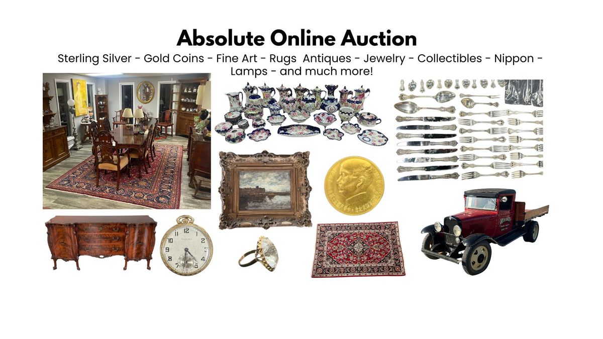 Antiques, Gold, Sterling, Fine Arts, Rugs and More Auction ENDING