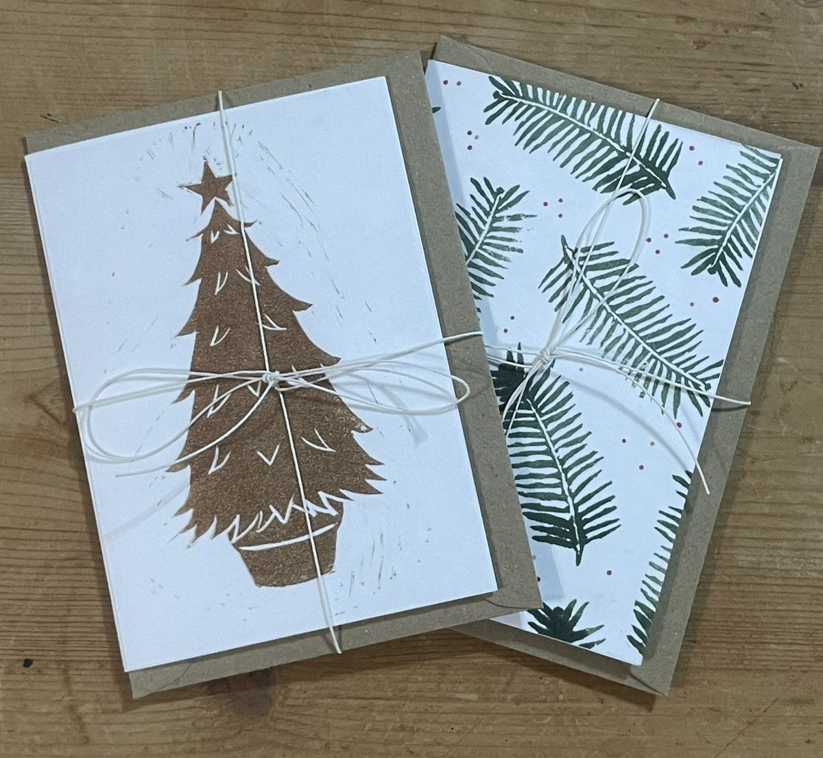 Christmas Card Lino Printing 