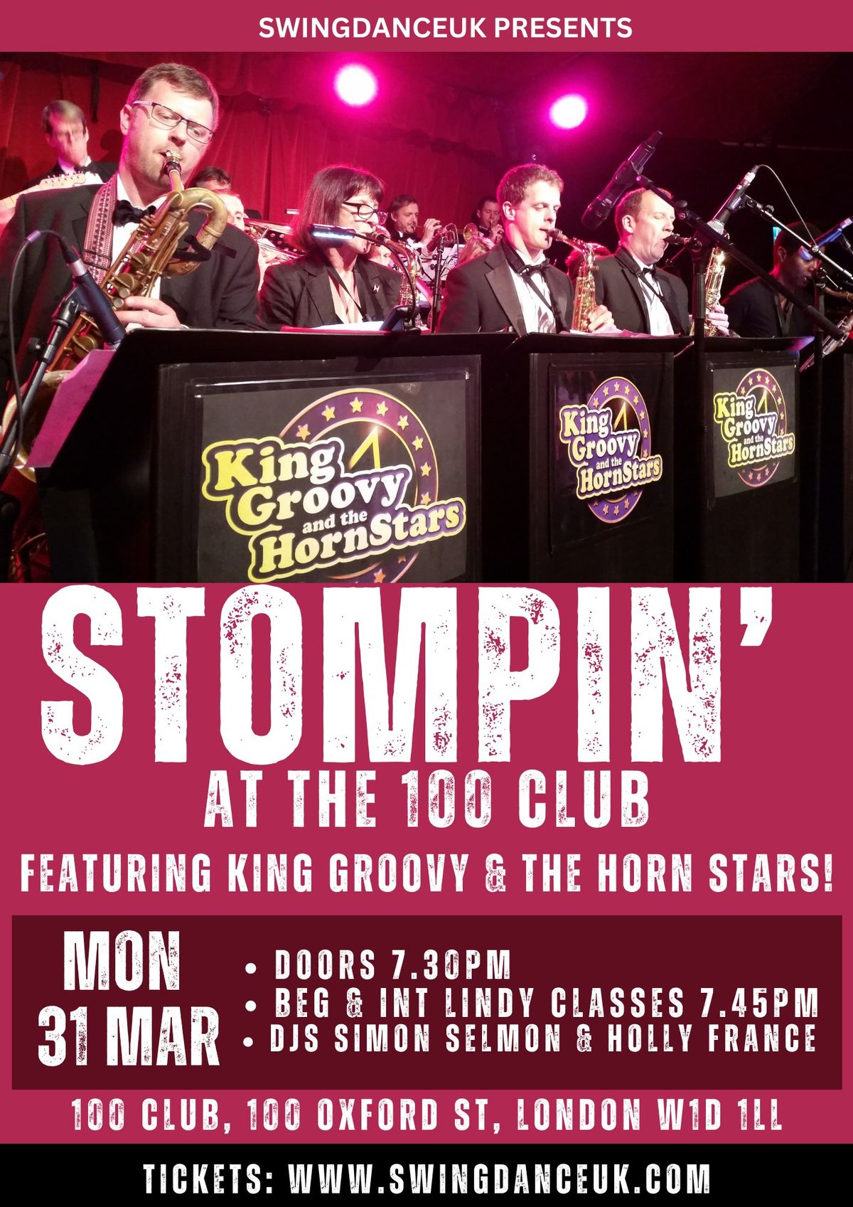 Stompin' at the 100 Club featuring King Groovy & The Horn Stars!