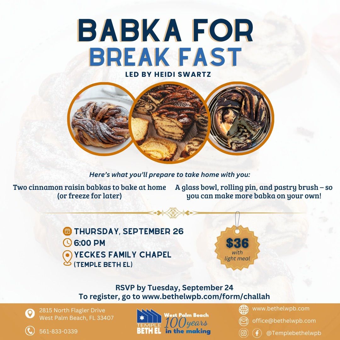 Babka for Break Fast Led by Heidi Swart