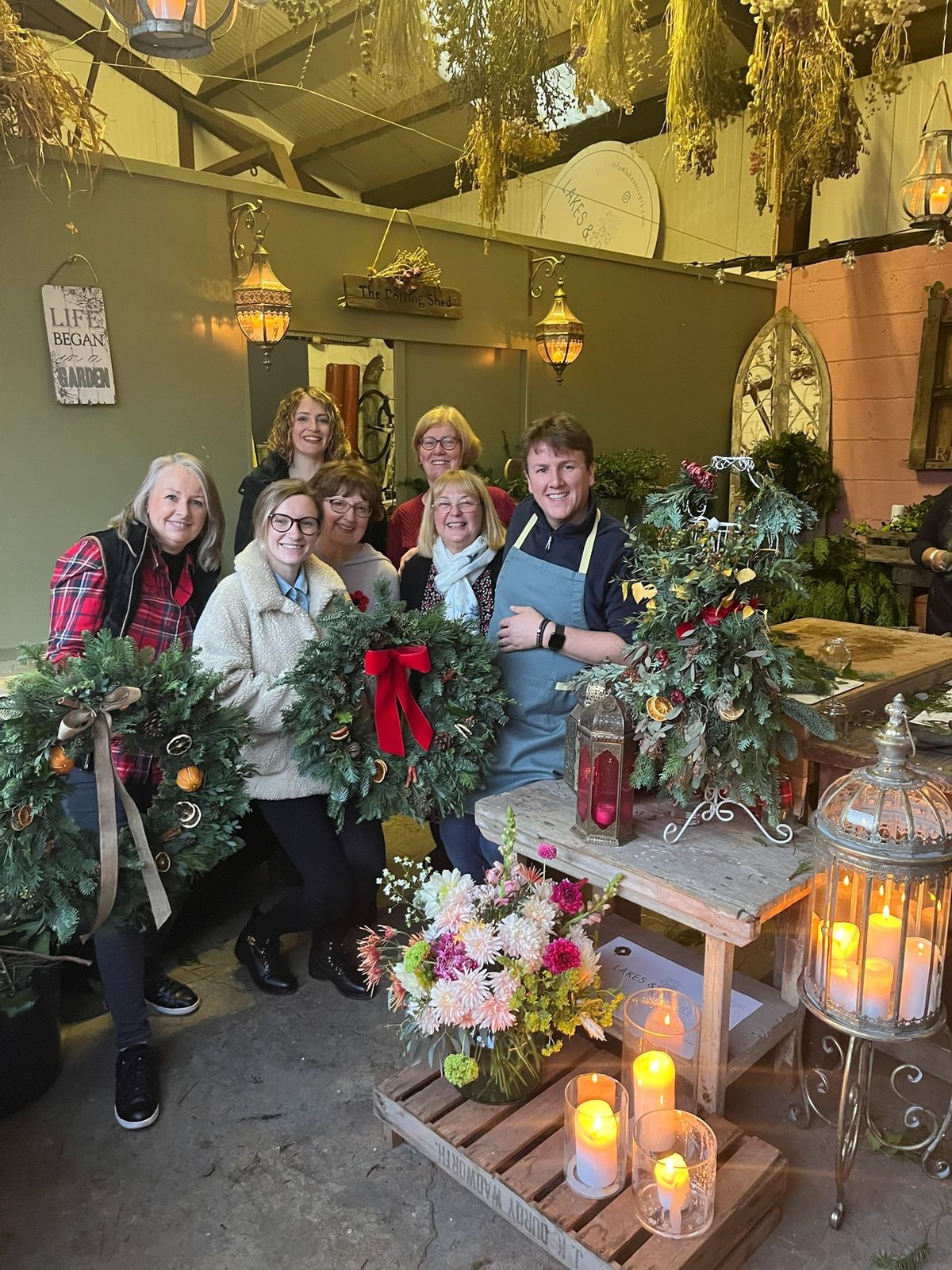 Christmas Wreath Making Workshop at Lakes & Rivers