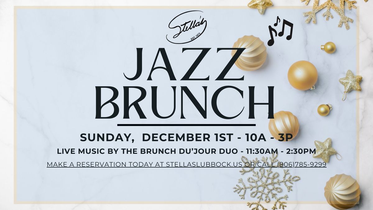 Stella's Jazz Brunch Dec. 1st