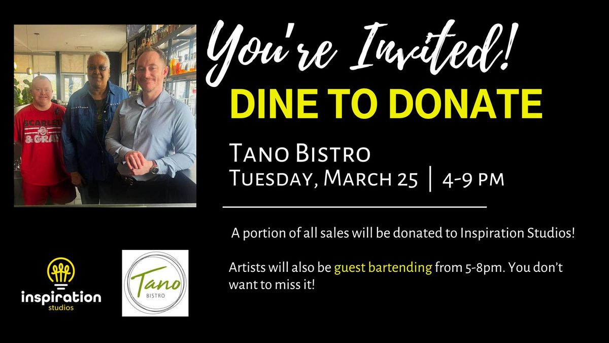 Dine to Donate at Tano Bistro