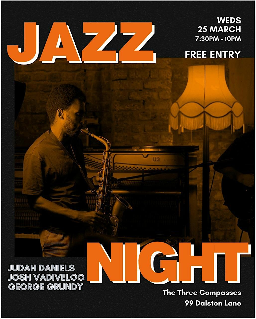 The Judah Daniels Trio, Live Jazz at The Three Compasses, The Three ...