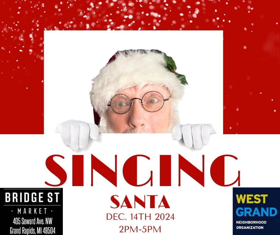 Singing Santa at the Market