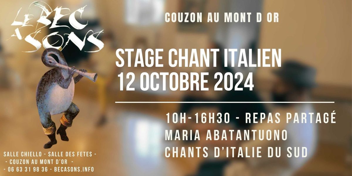 stage de chant italien 