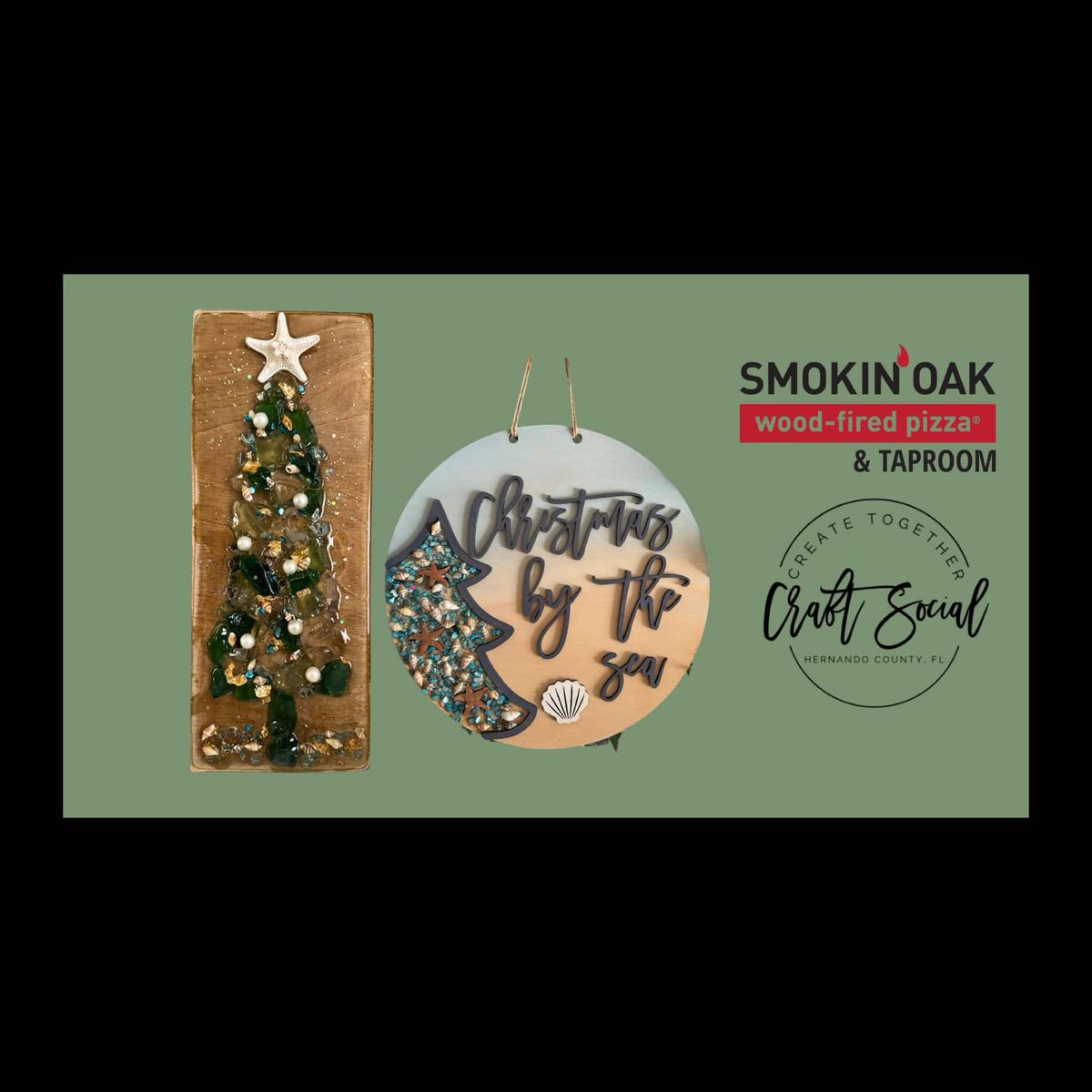 Holiday Crushed Glass Paint & Sip at Smokin' Oak Brooksville