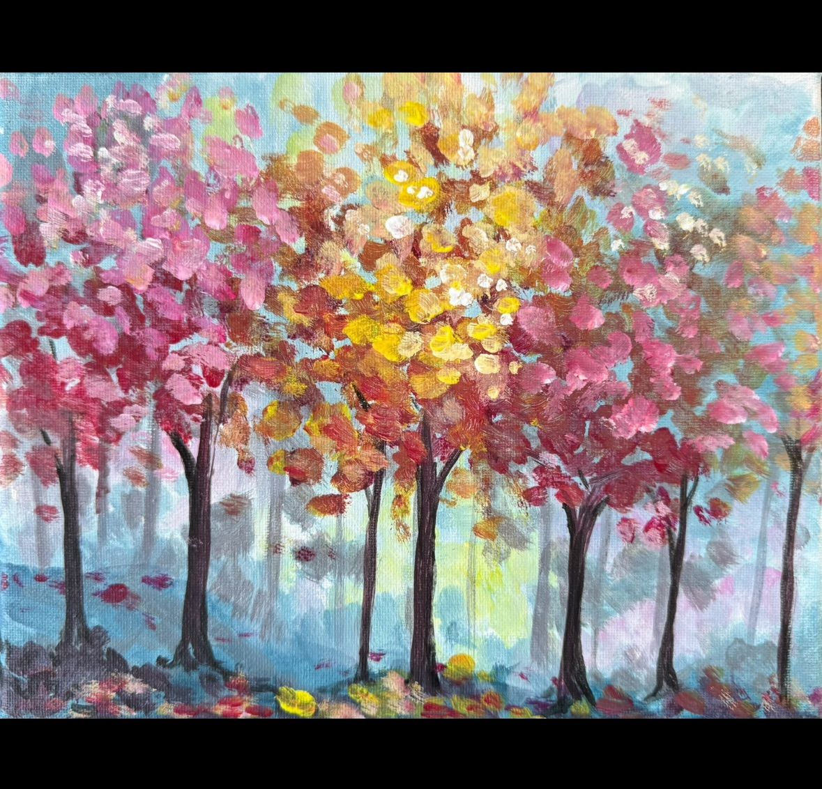 Autumn forest paint party!