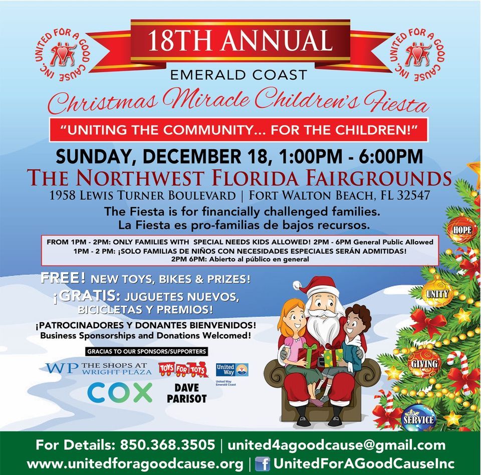 18th Annual Emerald Coast Christmas Miracle Fiesta, Northwest Florida