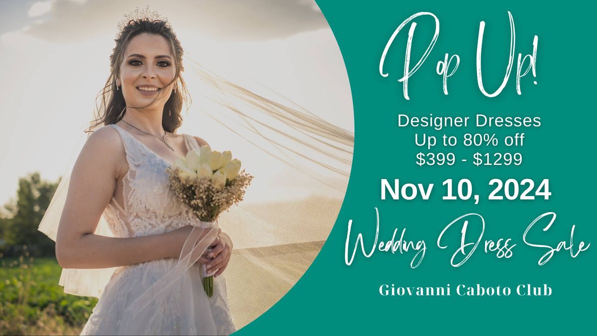 Windsor Pop Up Wedding Dress Sale