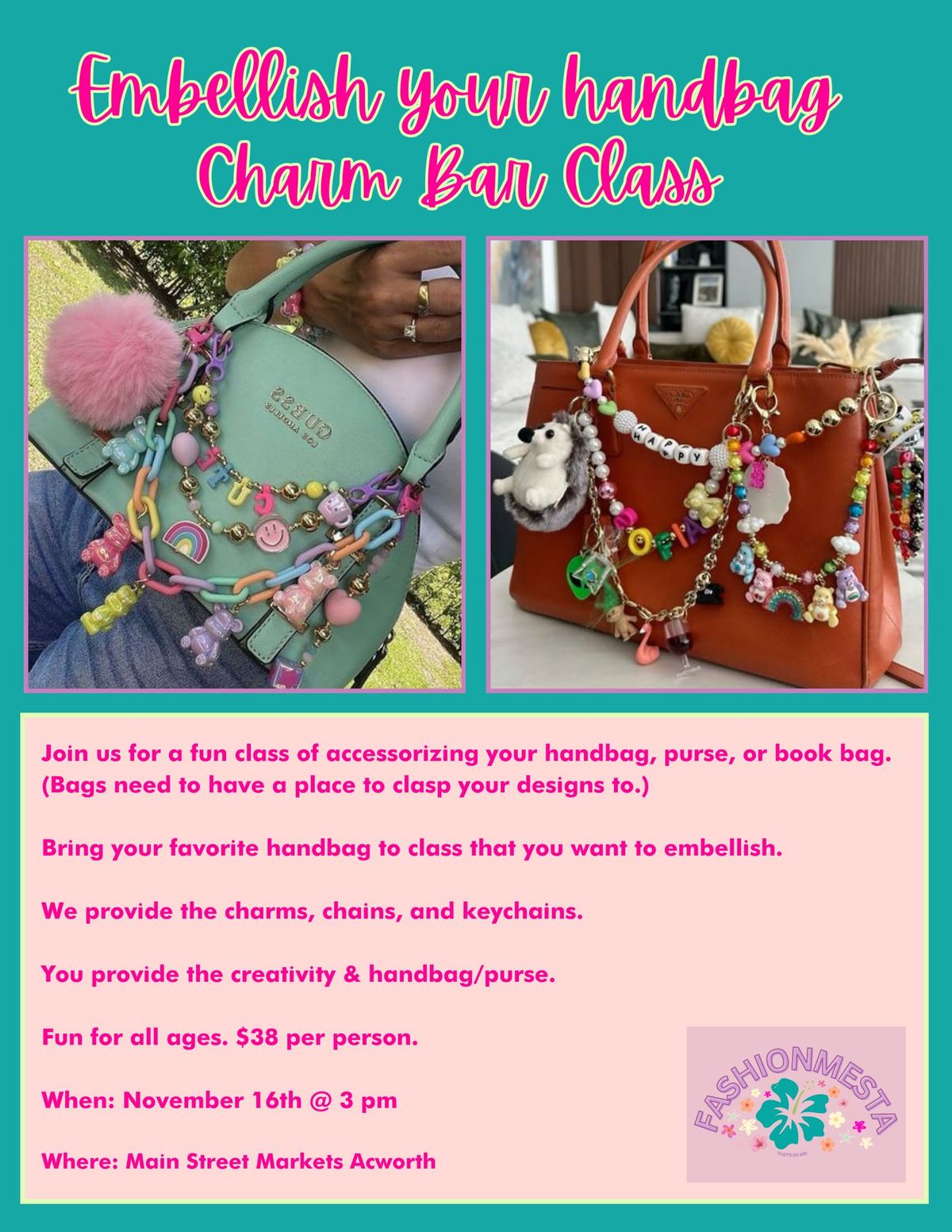 11\/16\/24 Charm Bar Class - Acworth, GA