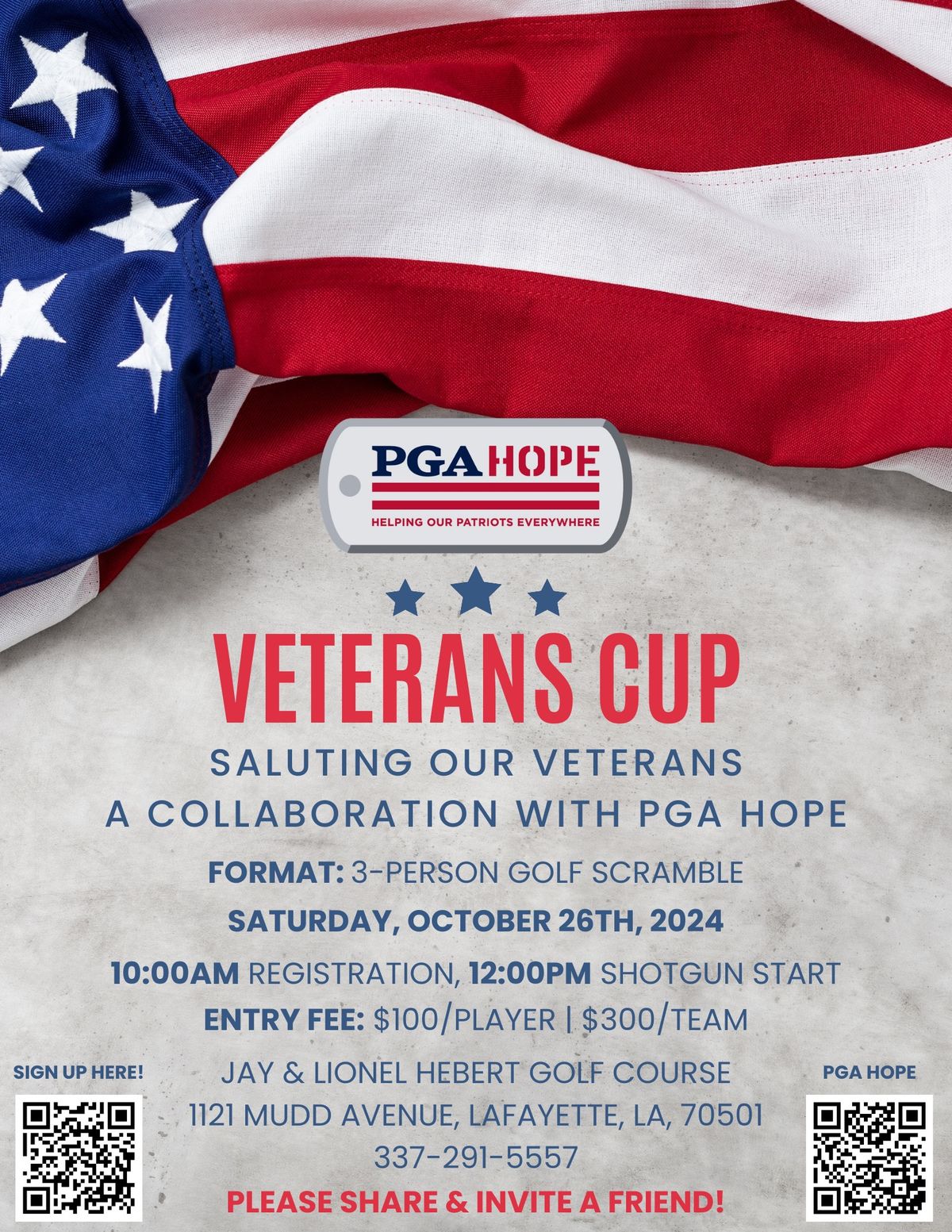 Veterans Cup (Saluting Our Veterans - A Collaboration With PGA HOPE)