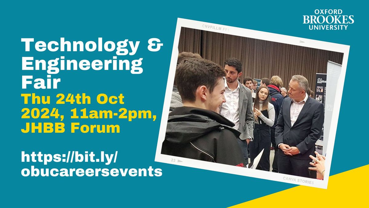 Oxford Brookes Technology & Engineering Careers Fair 2024