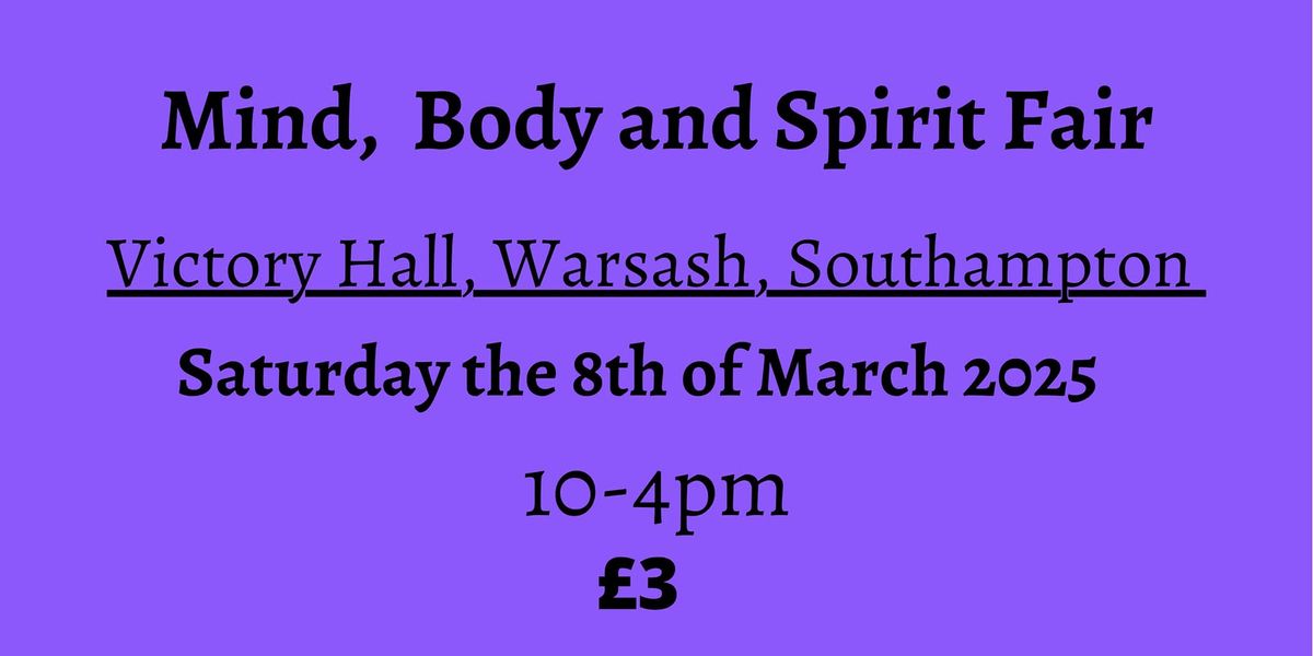 Warsash Mind Body and Spirit Fair 