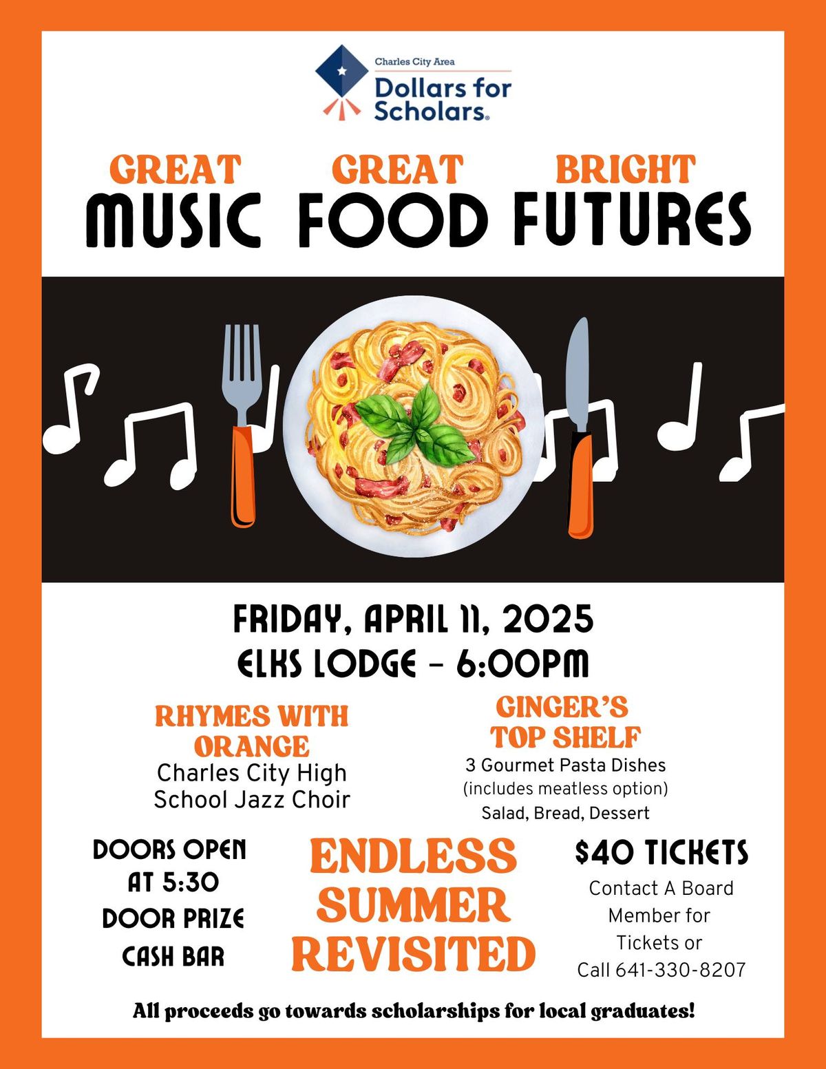 Great Music, Great Food, Bright Futures! 