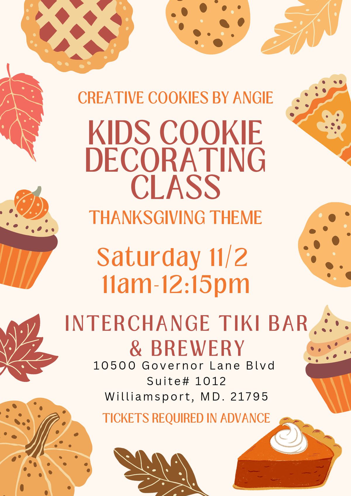 Kids Cookie Camp! Thanksgiving theme