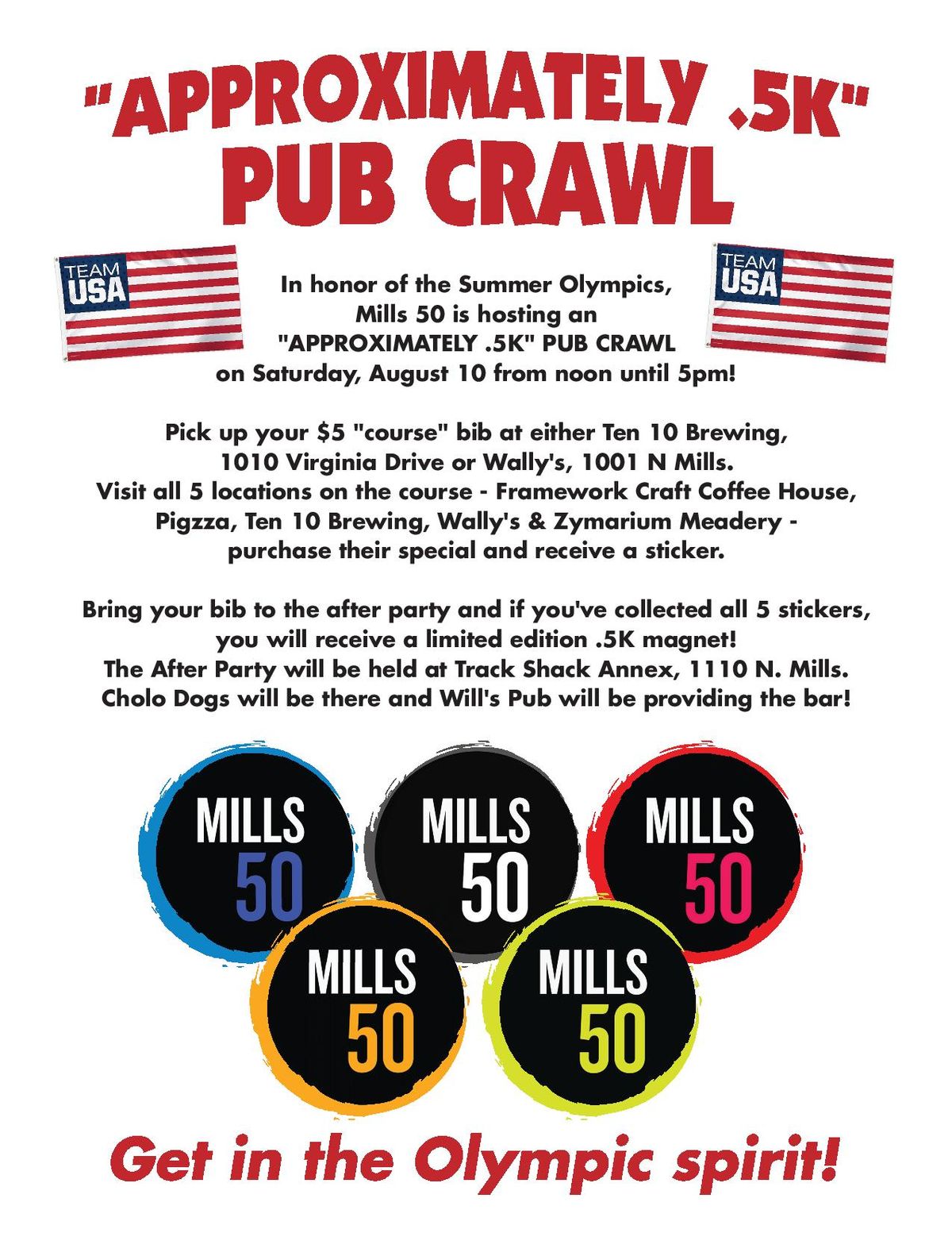 Approximately .5k Pub Crawl