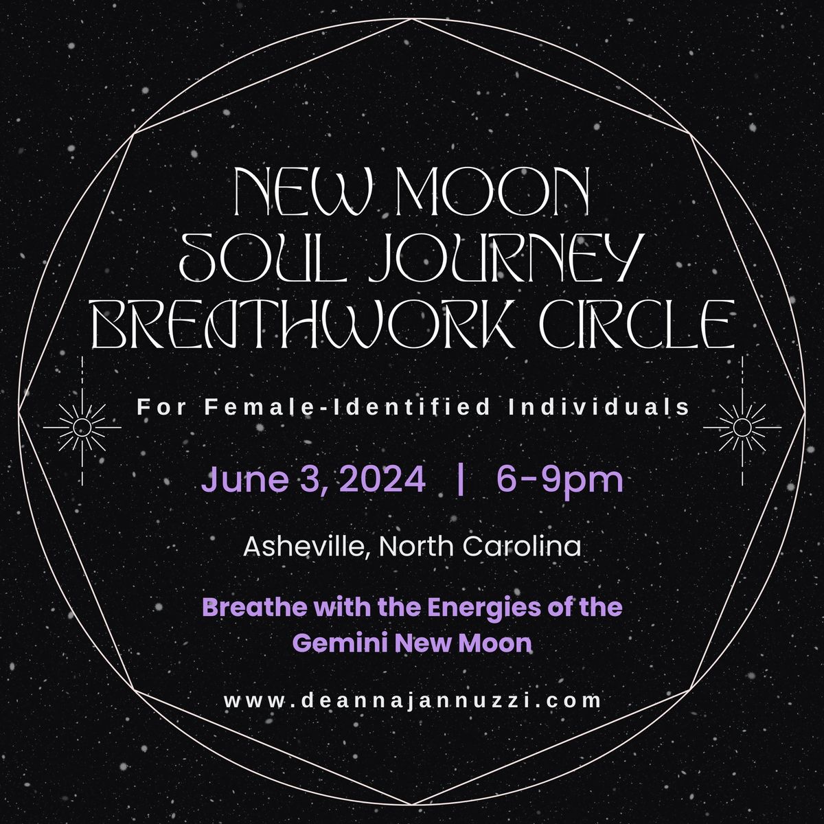 Women's New Moon in Gemini Soul Journey Breathwork Circle - ASHEVILLE, NC