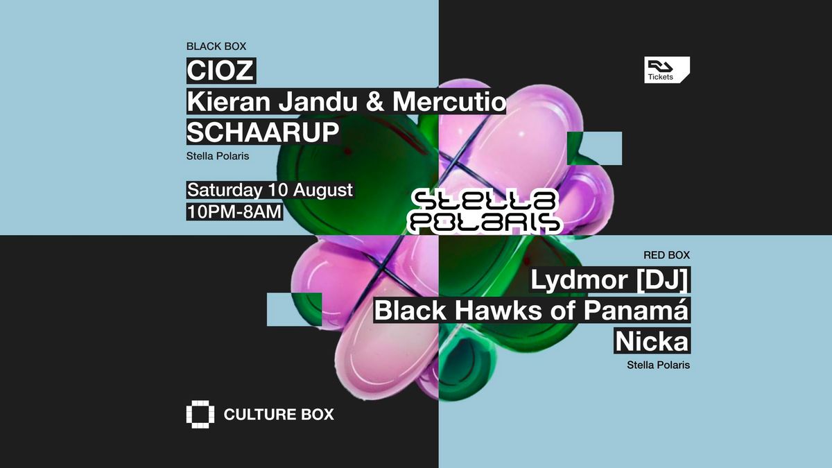 Stella Polaris Preparty: CIOZ \/ Kieran Jandu & Mercutio \/ SCHAARUP \/ Lydmor (DJ) \/ Black Hawks of Pa