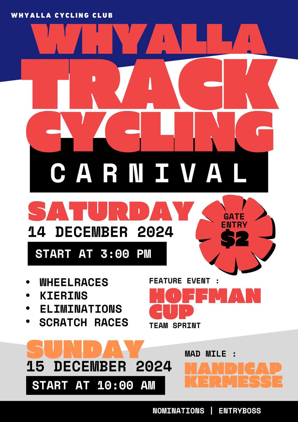 Whyalla Cycling Club 2-Day Racing Carnival