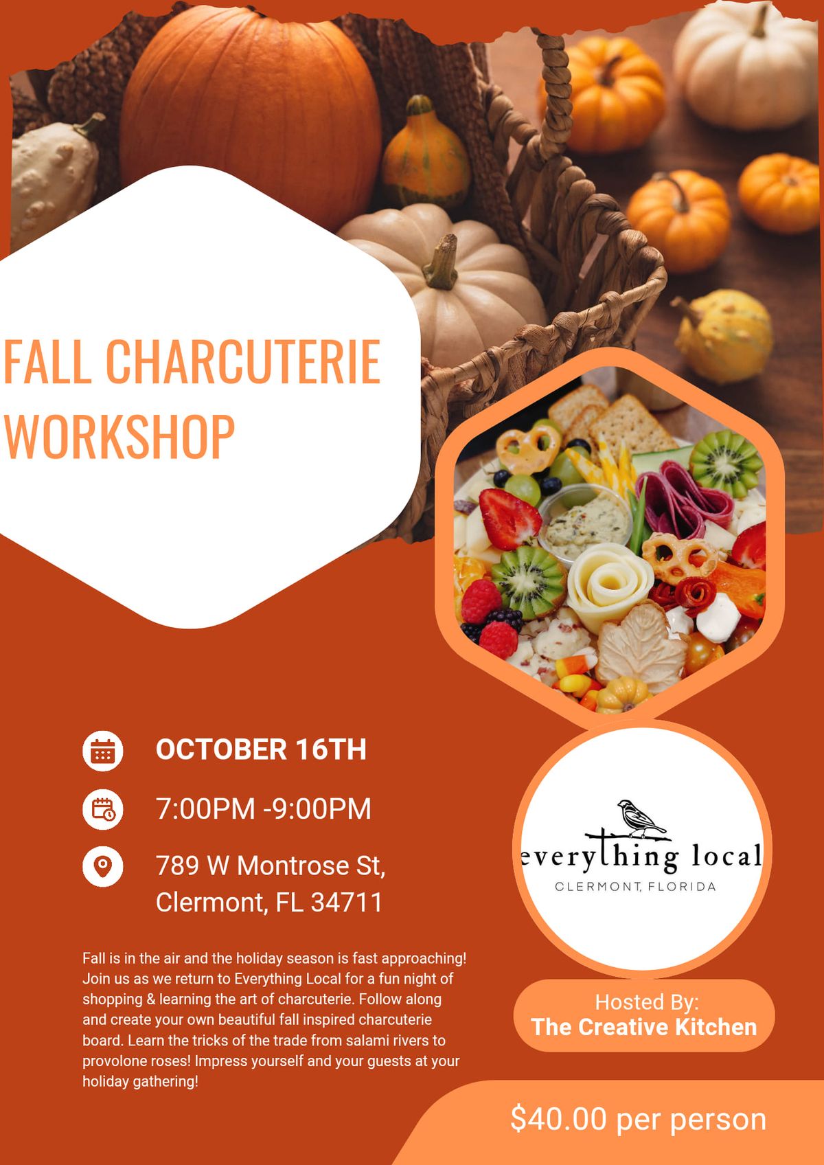 Fall Charcuterie Workshop @ Everything Local 