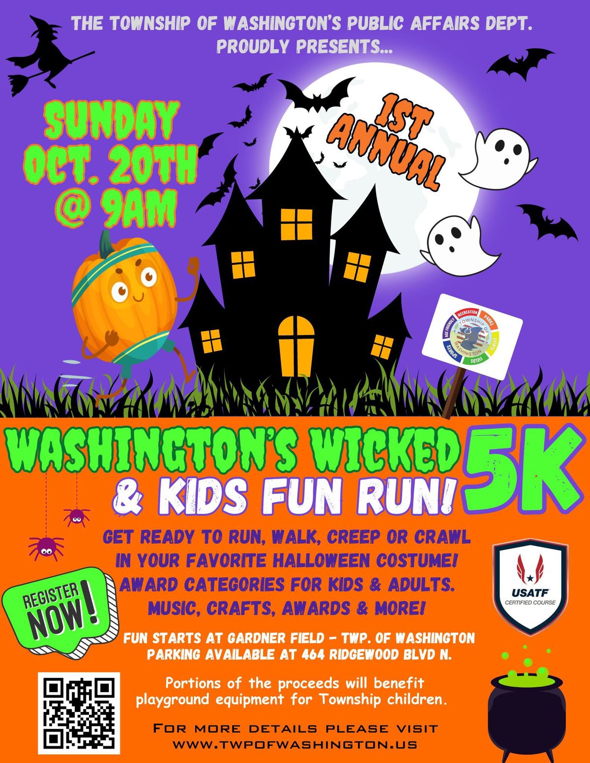 \ud83c\udf83\ud83c\udfc3\ud83c\udfbdWashington's Wicked 5K & Kids Fun Run