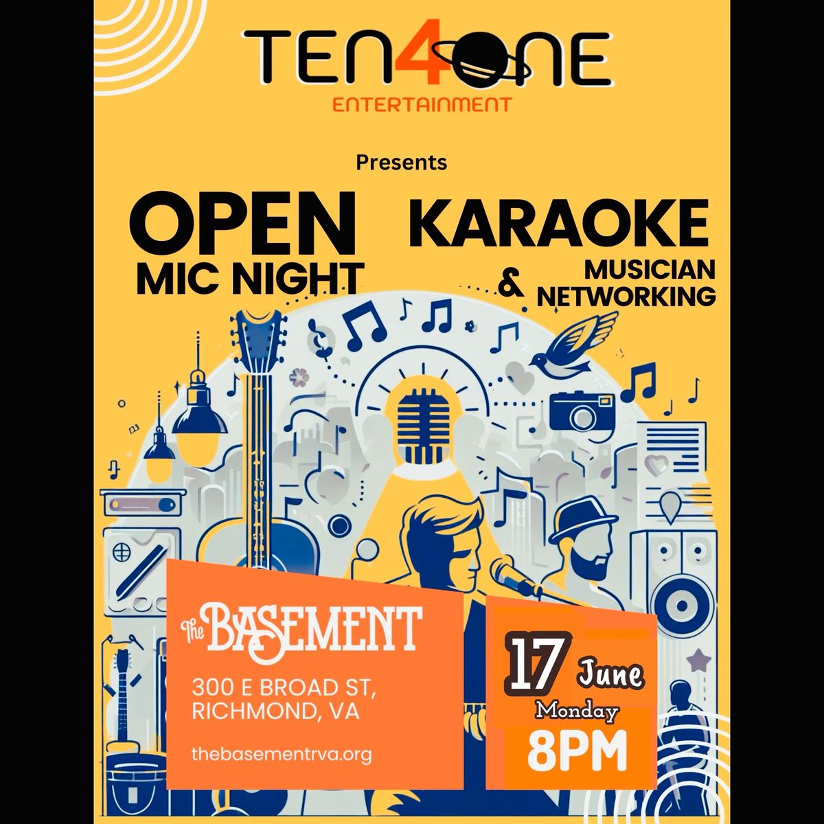 Open Mic \/ Karaoke \/ Music Networking at The Basement!