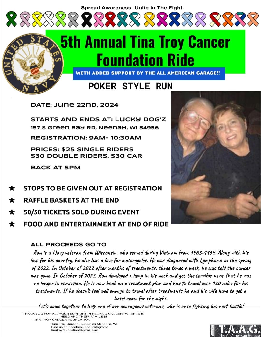 5th Annual Tina Troy Cancer Foundation Ride
