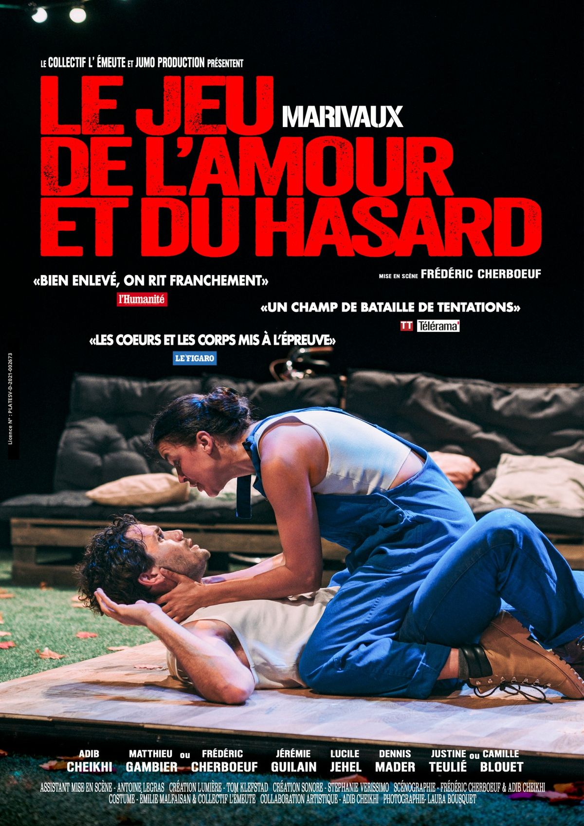 Th\u00e9atre \ud83e\ude77\ud83c\udfb2 LE JEU DE L'AMOUR ET DU HASARD (MARIVAUX) - COLLECTIF L'EMEUTE